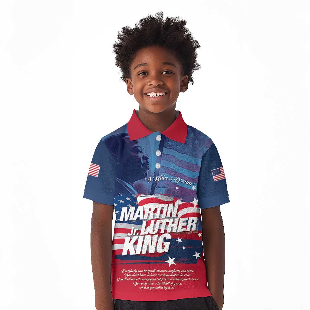 Martin Luther King MLK Kid Polo Shirt I Have A Dream - African Pride