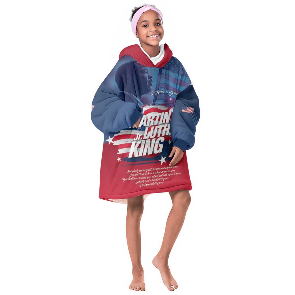 Martin Luther King MLK Kid Wearable Blanket Hoodie I Have A Dream - African Pride
