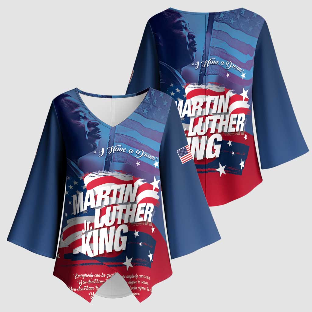 Martin Luther King MLK Kimono Sleeve Blouse I Have A Dream - African Pride