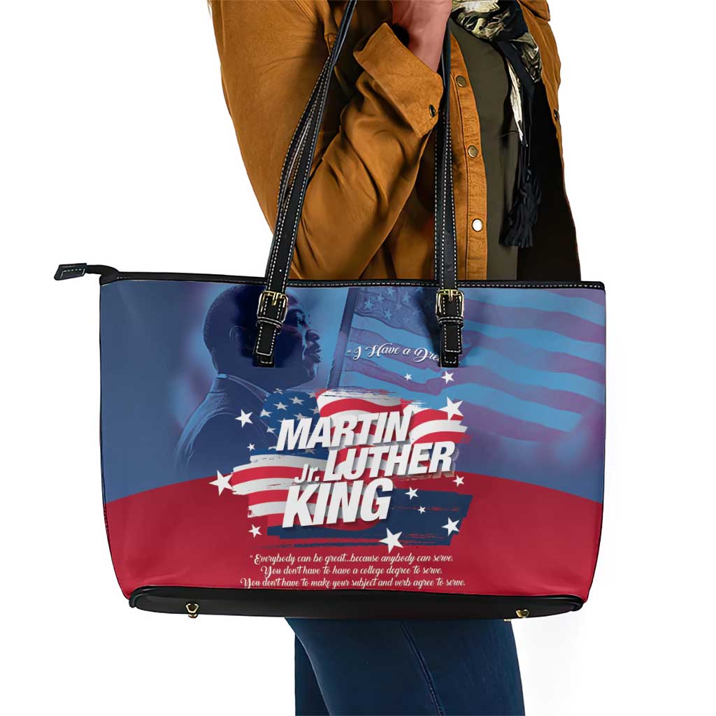 Martin Luther King MLK Leather Tote Bag I Have A Dream - African Pride