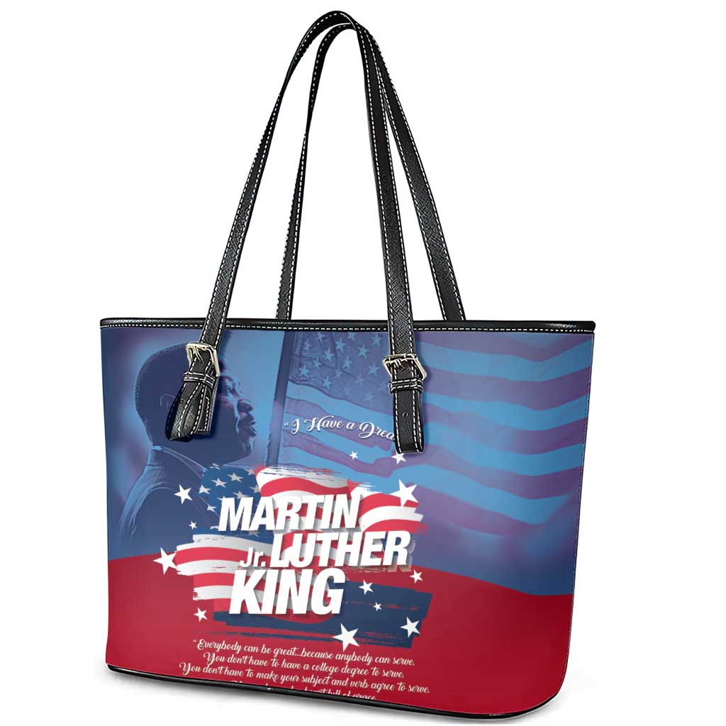 Martin Luther King MLK Leather Tote Bag I Have A Dream - African Pride