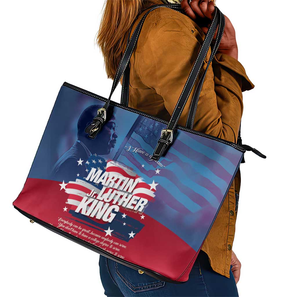 Martin Luther King MLK Leather Tote Bag I Have A Dream - African Pride