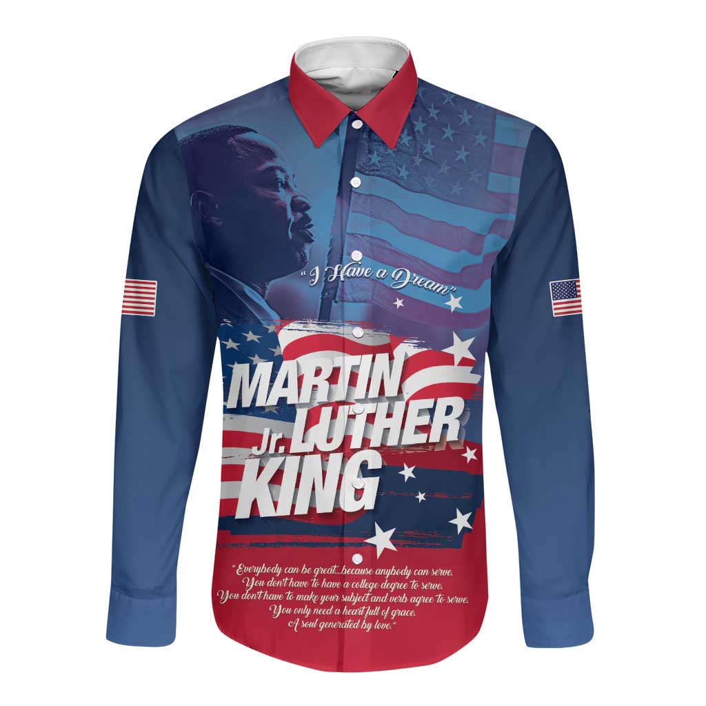 Martin Luther King MLK Long Sleeve Button Shirt I Have A Dream - African Pride