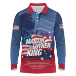 Martin Luther King MLK Long Sleeve Polo Shirt I Have A Dream - African Pride