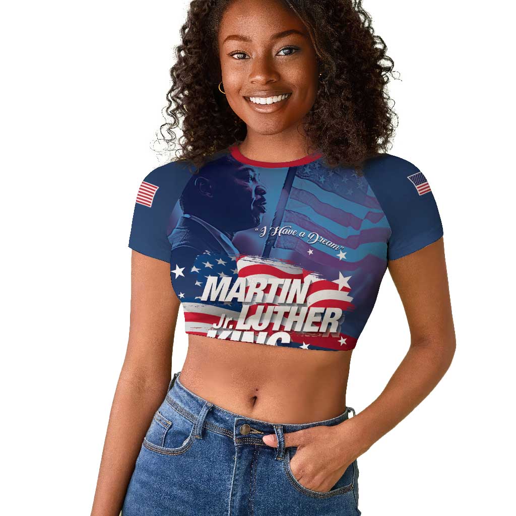 Martin Luther King MLK Raglan Cropped T shirt I Have A Dream - African Pride