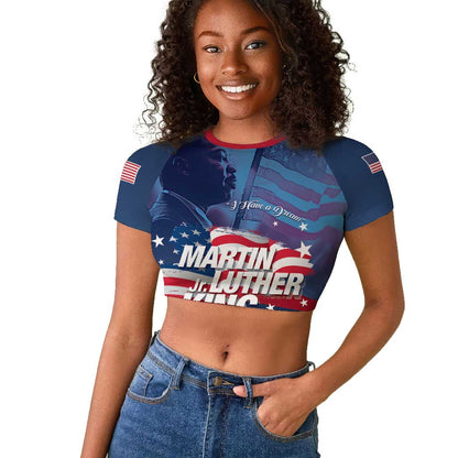 Martin Luther King MLK Raglan Cropped T shirt I Have A Dream - African Pride