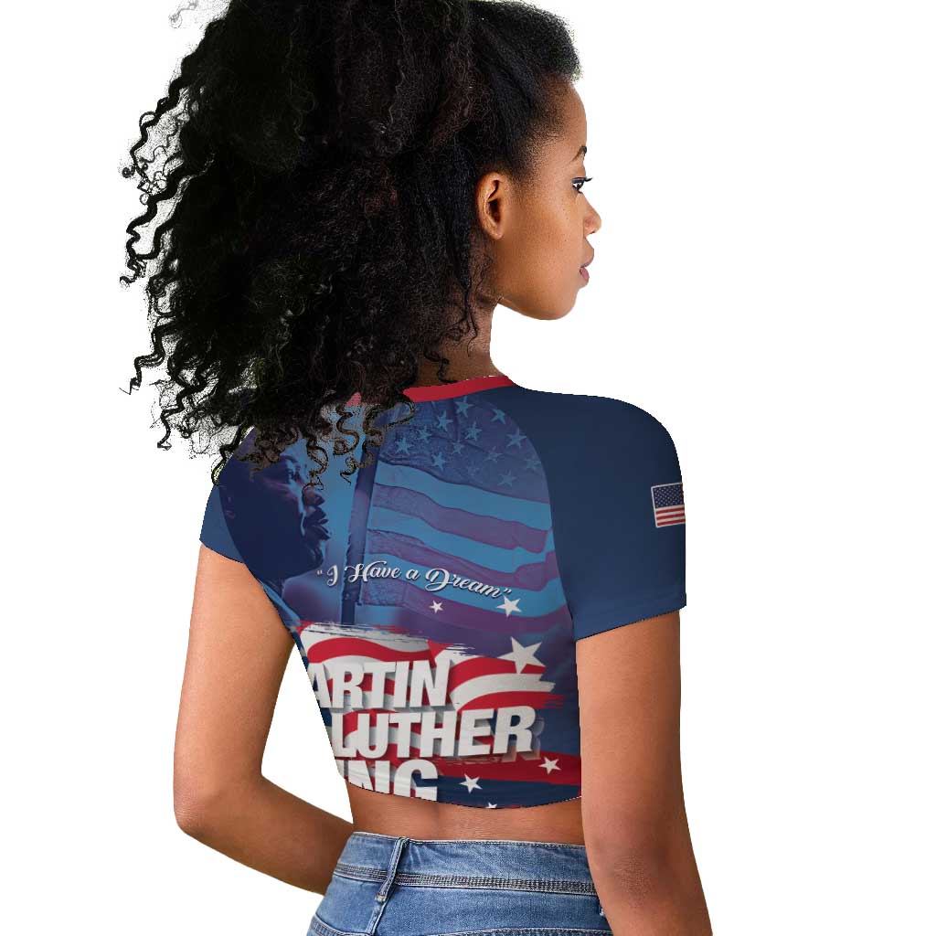 Martin Luther King MLK Raglan Cropped T shirt I Have A Dream - African Pride