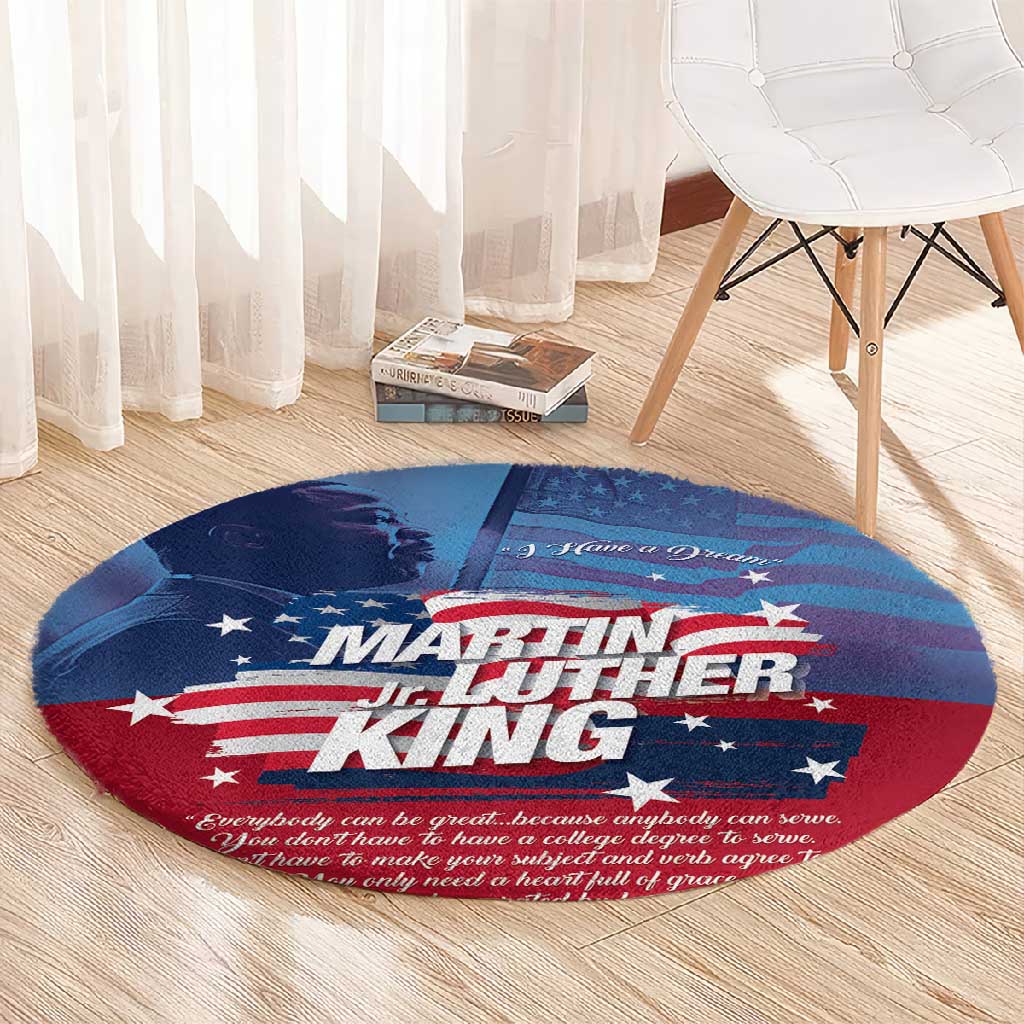 Martin Luther King MLK Round Carpet I Have A Dream - African Pride