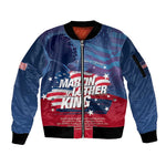 Martin Luther King MLK Sleeve Zip Bomber Jacket I Have A Dream - African Pride