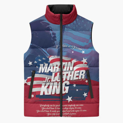 Martin Luther King MLK Sleeveless Puffer Jacket I Have A Dream - African Pride