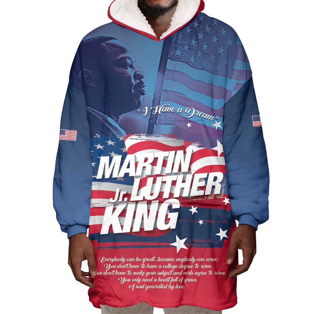 Martin Luther King MLK Wearable Blanket Hoodie I Have A Dream - African Pride