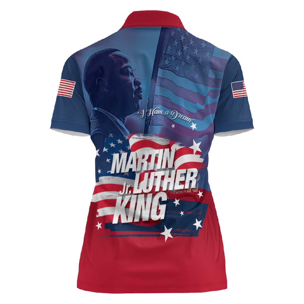 Martin Luther King MLK Women Polo Shirt I Have A Dream - African Pride