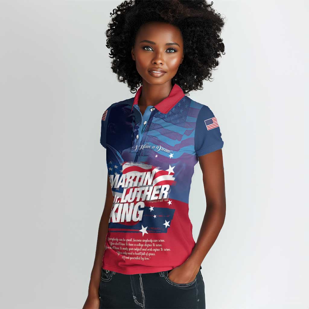 Martin Luther King MLK Women Polo Shirt I Have A Dream - African Pride