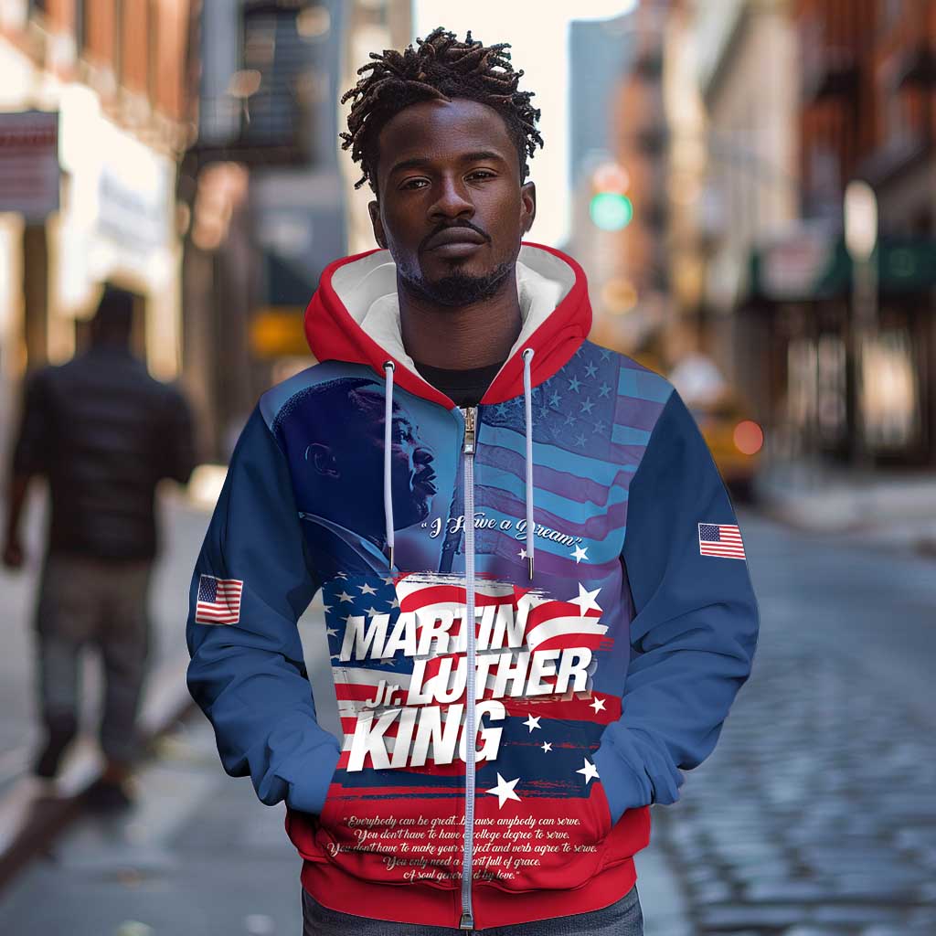Martin Luther King MLK Zip Hoodie I Have A Dream - African Pride