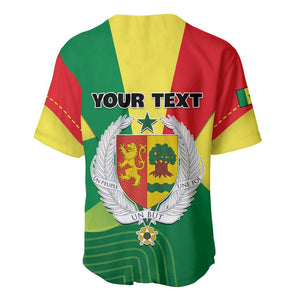 Custom Senegal Baseball Jersey with Bahamian Lion and Baobab Flag Style