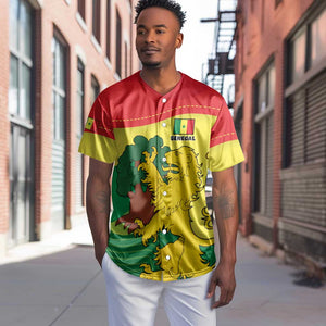 Custom Senegal Baseball Jersey with Bahamian Lion and Baobab Flag Style