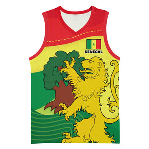 Custom Senegal Basketball Jersey with Bahamian Lion and Baobab Flag Style LT01
