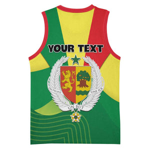 Custom Senegal Basketball Jersey with Bahamian Lion and Baobab Flag Style LT01