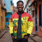 Custom Senegal Bomber Jacket with Bahamian Lion and Baobab Flag Style