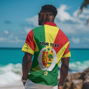 Custom Senegal Hawaiian Shirt with Bahamian Lion and Baobab Flag Style