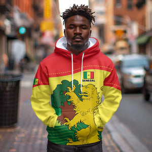 Custom Senegal Hoodie with Bahamian Lion and Baobab Flag Style