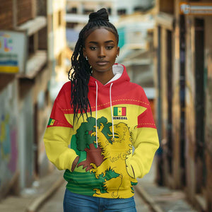 Custom Senegal Hoodie with Bahamian Lion and Baobab Flag Style