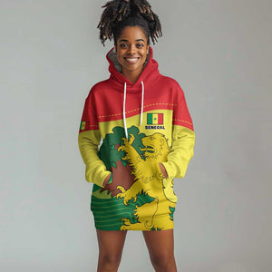 Custom Senegal Hoodie Dress with Bahamian Lion and Baobab Flag Style