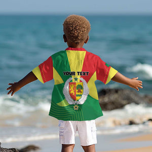 Custom Senegal Kid Hawaiian Shirt with Bahamian Lion and Baobab Flag Style