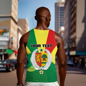 Custom Senegal Men Tank Top with Bahamian Lion and Baobab Flag Style