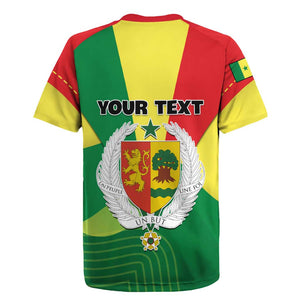 Custom Senegal Rugby Jersey with Bahamian Lion and Baobab Flag Style