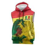 Custom Senegal Sleeveless Hoodie with Bahamian Lion and Baobab Flag Style - African Pride