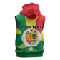 Custom Senegal Sleeveless Zip Hoodie with Bahamian Lion and Baobab Flag Style - African Pride