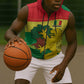 Custom Senegal Sleeveless Zip Hoodie with Bahamian Lion and Baobab Flag Style - African Pride