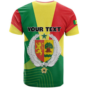 Custom Senegal T shirt with Bahamian Lion and Baobab Flag Style