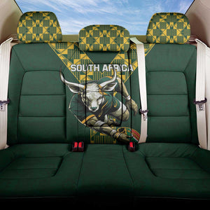 South Africa 2024 Rugby Back Car Seat Cover Go Springboks Protea Pattern