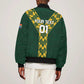 Custom South Africa 2024 Rugby Bomber Jacket Go Springboks Protea Pattern