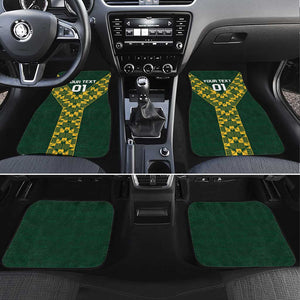 South Africa 2024 Rugby Car Mats Go Springboks Protea Pattern