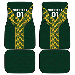 South Africa 2024 Rugby Car Mats Go Springboks Protea Pattern