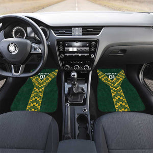 South Africa 2024 Rugby Car Mats Go Springboks Protea Pattern