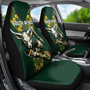 South Africa 2024 Rugby Car Seat Cover Go Springboks Protea Pattern