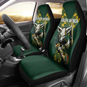 South Africa 2024 Rugby Car Seat Cover Go Springboks Protea Pattern