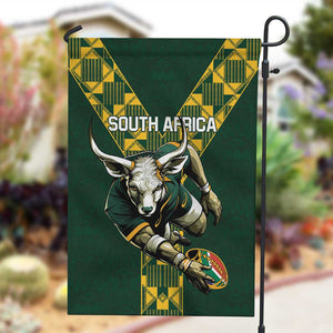 South Africa 2024 Rugby Garden Flag Go Springboks Protea Pattern