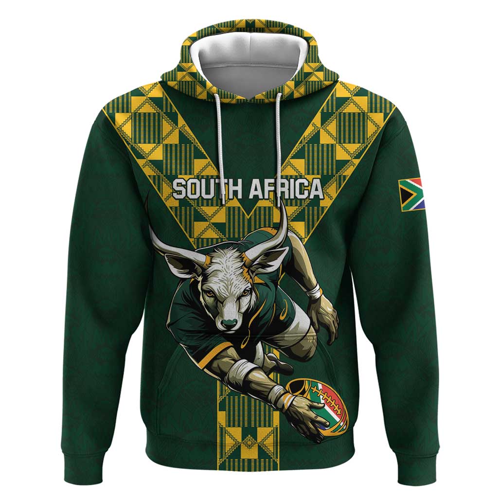 Custom South Africa 2024 Rugby Hoodie Go Springboks Protea Pattern