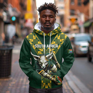 Custom South Africa 2024 Rugby Hoodie Go Springboks Protea Pattern