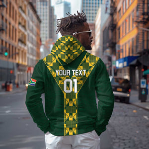 Custom South Africa 2024 Rugby Hoodie Go Springboks Protea Pattern