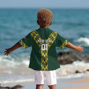 Custom South Africa 2024 Rugby Kid Hawaiian Shirt Go Springboks Protea Pattern