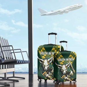 South Africa 2024 Rugby Luggage Cover Go Springboks Protea Pattern