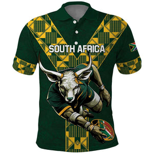 Custom South Africa 2024 Rugby Polo Shirt Go Springboks Protea Pattern