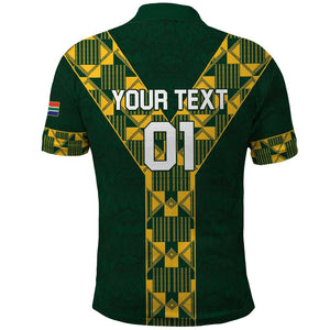 Custom South Africa 2024 Rugby Polo Shirt Go Springboks Protea Pattern