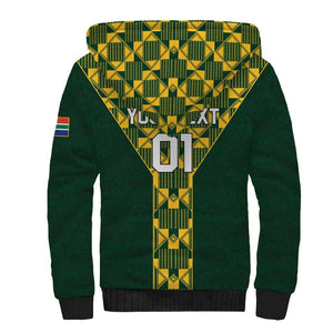 Custom South Africa 2024 Rugby Sherpa Hoodie Go Springboks Protea Pattern